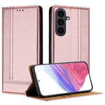 Custodia per telefono in ecopelle vegana antigraffio con design a cuciture., For Galaxy S26 5G, For Galaxy S25 FE 5G, For Galaxy S25 Edge 5G