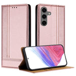 Custodia per telefono in ecopelle vegana antigraffio con design a cuciture., For Galaxy S25 5G, For Galaxy S25+ 5G, For Galaxy S25 Ultra 5G
