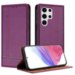 Custodia per telefono in ecopelle vegana antigraffio con design a cuciture., For Galaxy S25 5G, For Galaxy S25+ 5G, For Galaxy S25 Ultra 5G