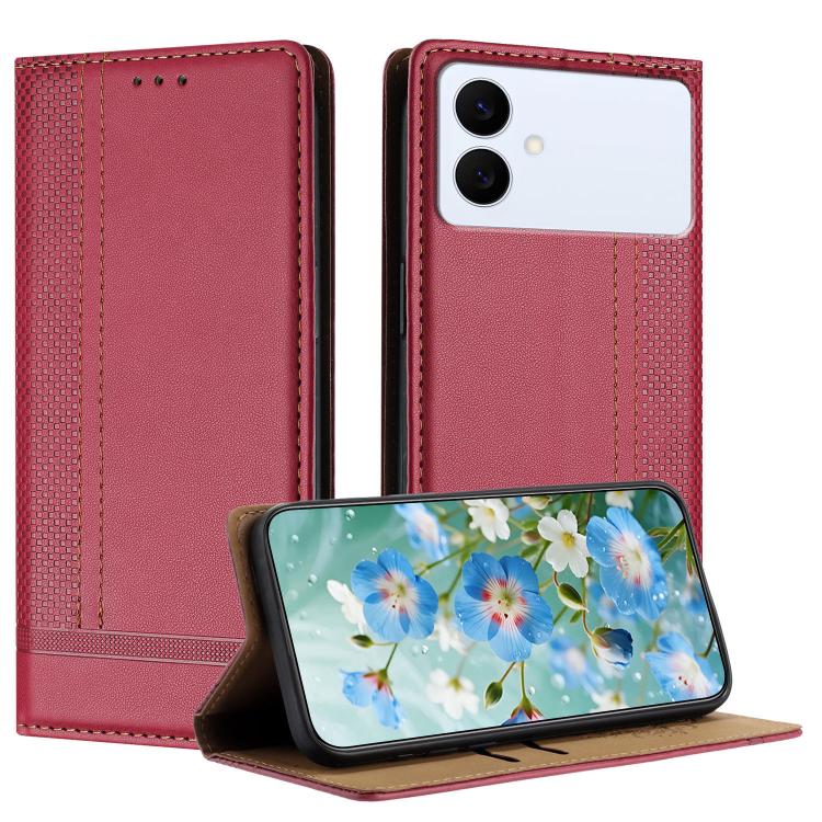 Custodia per telefono in ecopelle vegana antigraffio con design a cuciture., For Galaxy S26 FE 5G, For Galaxy S26 Edge 5G, For Galaxy S26 Ultra 5G