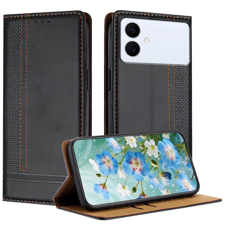 Custodia per telefono in ecopelle vegana antigraffio con design a cuciture., For Galaxy S26 FE 5G, For Galaxy S26 Edge 5G, For Galaxy S26 Ultra 5G