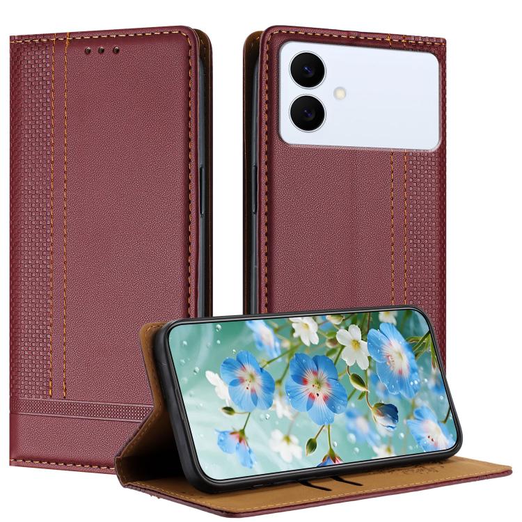 Custodia per telefono in ecopelle vegana antigraffio con design a cuciture., For Galaxy S26 FE 5G, For Galaxy S26 Edge 5G, For Galaxy S26 Ultra 5G