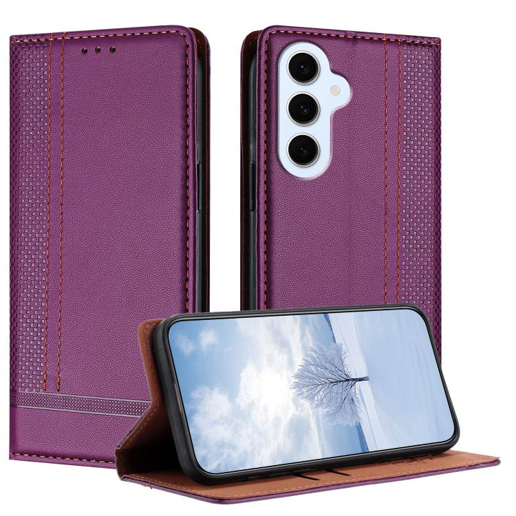 Custodia per telefono in ecopelle vegana antigraffio con design a cuciture., For Galaxy S26 FE 5G, For Galaxy S26 Edge 5G, For Galaxy S26 Ultra 5G