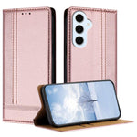 Custodia per telefono in ecopelle vegana antigraffio con design a cuciture., For Galaxy S26 FE 5G, For Galaxy S26 Edge 5G, For Galaxy S26 Ultra 5G
