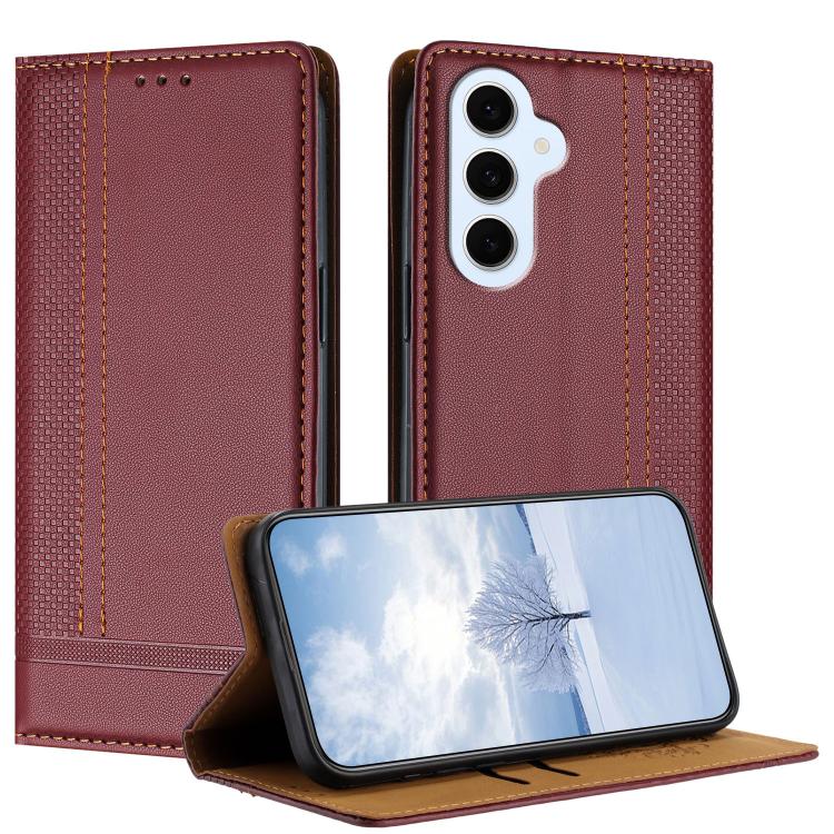 Custodia per telefono in ecopelle vegana antigraffio con design a cuciture., For Galaxy S26 FE 5G, For Galaxy S26 Edge 5G, For Galaxy S26 Ultra 5G