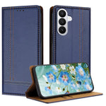 Custodia per telefono in ecopelle vegana antigraffio con design a cuciture., For Galaxy S26 5G, For Galaxy S25 FE 5G, For Galaxy S25 Edge 5G
