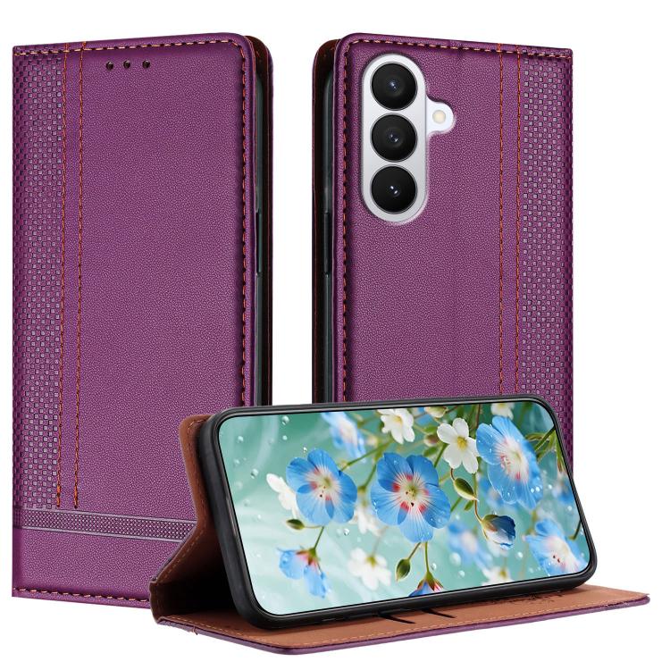 Custodia per telefono in ecopelle vegana antigraffio con design a cuciture., For Galaxy S26 5G, For Galaxy S25 FE 5G, For Galaxy S25 Edge 5G