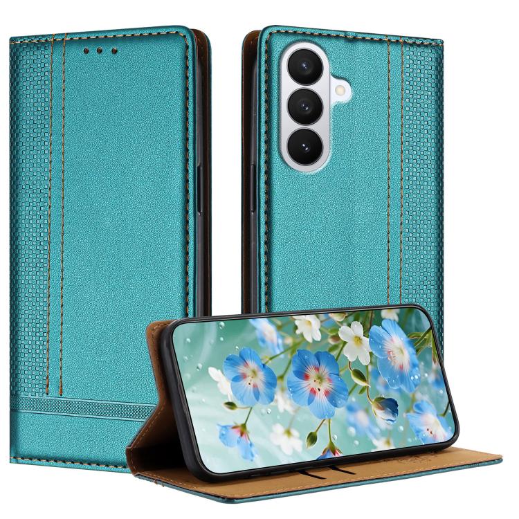 Custodia per telefono in ecopelle vegana antigraffio con design a cuciture., For Galaxy S26 5G, For Galaxy S25 FE 5G, For Galaxy S25 Edge 5G