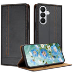 Custodia per telefono in ecopelle vegana antigraffio con design a cuciture., For Galaxy S26 5G, For Galaxy S25 FE 5G, For Galaxy S25 Edge 5G