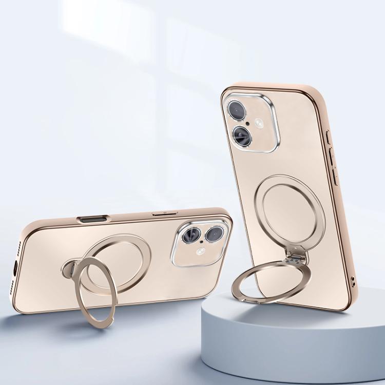 Custodia per telefono con supporto magnetico Fulcrur galvanizzato opaco, For iPhone 17 Pro Max, For iPhone 17 Pro, For iPhone 17, For iPhone 16 Pro Max