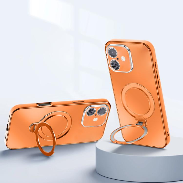 Custodia per telefono con supporto magnetico Fulcrur galvanizzato opaco, For iPhone 16 Pro, For iPhone 16, For iPhone 15 Pro Max, For iPhone 15 Pro