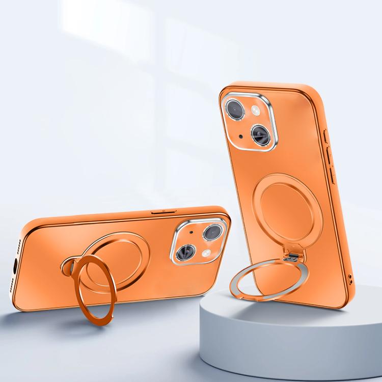 Custodia per telefono con supporto magnetico Fulcrur galvanizzato opaco, For iPhone 15, For iPhone 14, For iPhone 14 Pro, For iPhone 14 Pro Max
