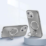 Custodia per telefono con supporto magnetico Fulcrur galvanizzato opaco, For iPhone 15, For iPhone 14, For iPhone 14 Pro, For iPhone 14 Pro Max