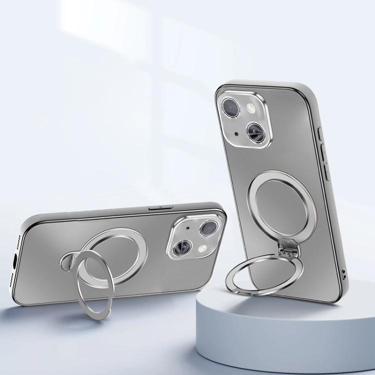Custodia per telefono con supporto magnetico Fulcrur galvanizzato opaco, For iPhone 15, For iPhone 14, For iPhone 14 Pro, For iPhone 14 Pro Max