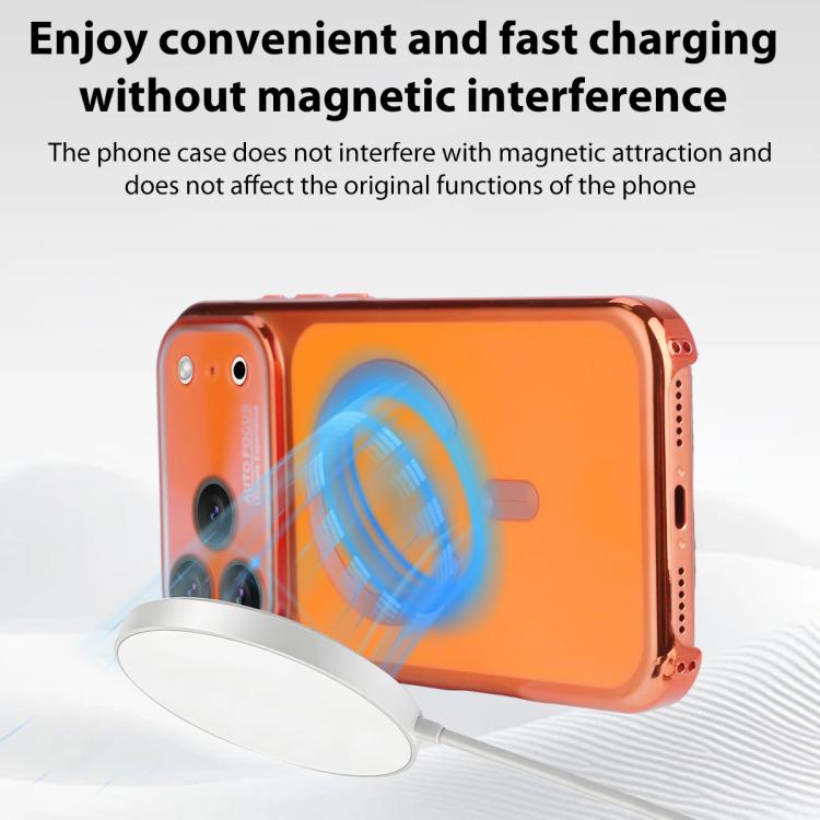Custodia magnetica antiurto per telefono Flowing Gold Phantom, For iPhone 17 Pro Max, For iPhone 17 Pro, For iPhone 17, For iPhone 16 Pro Max