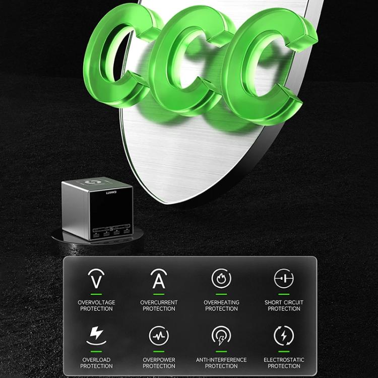 Stazione di ricarica LUOWEI LW-U1 Raptor da 140 W con 8 porte USB e Type-C e ricarica wireless., US Plug, EU Plug