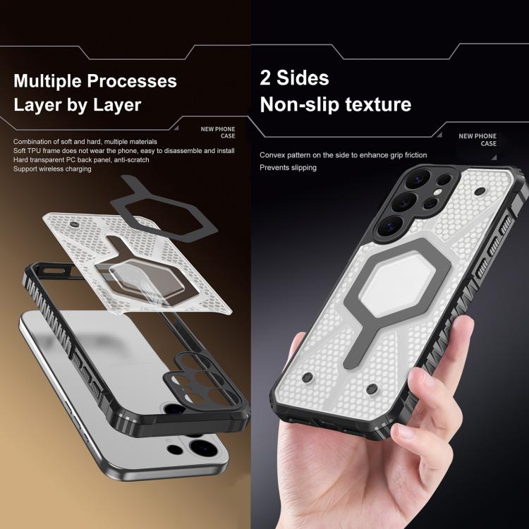 Custodia magnetica per telefono in PC TPU della serie UAD di quarta generazione., For Galaxy S26+ 5G, For Galaxy S26 Ultra 5G, For Galaxy S26 5G, For Galaxy S25 FE 5G, For Galaxy S25 Ultra 5G, For Galaxy S24 FE 5G, For Galaxy S24 Ultra 5G              ...