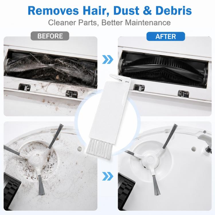 Robot aspirapolvere con strumento di pulizia universale, White Cleaning Brush, For Dyson Screwdriver, Black Phillips Screwdriver, Cleaning Brush, White Brush, Black Brush, Blue Brush
