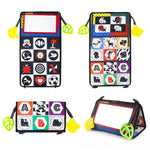 Libro giocattolo pieghevole in tessuto per l'educazione della prima infanzia con specchio deformante., Number, Number+4-page Cloth Book, Number+4-page Dinosaur Book&Teether, Number+4-page Animals Book&Teether, Letter, Letter+4-page Cloth Book          ...