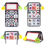 Libro giocattolo pieghevole in tessuto per l'educazione della prima infanzia con specchio deformante., Number, Number+4-page Cloth Book, Number+4-page Dinosaur Book&Teether, Number+4-page Animals Book&Teether, Letter, Letter+4-page Cloth Book          ...