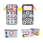 Libro giocattolo pieghevole in tessuto per l'educazione della prima infanzia con specchio deformante., Number, Number+4-page Cloth Book, Number+4-page Dinosaur Book&Teether, Number+4-page Animals Book&Teether, Letter, Letter+4-page Cloth Book          ...