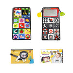 Libro giocattolo pieghevole in tessuto per l'educazione della prima infanzia con specchio deformante., Number, Number+4-page Cloth Book, Number+4-page Dinosaur Book&Teether, Number+4-page Animals Book&Teether, Letter, Letter+4-page Cloth Book          ...