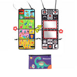 Libro giocattolo pieghevole in tessuto per l'educazione della prima infanzia con specchio deformante., Number, Number+4-page Cloth Book, Number+4-page Dinosaur Book&Teether, Number+4-page Animals Book&Teether, Letter, Letter+4-page Cloth Book          ...