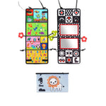 Libro giocattolo pieghevole in tessuto per l'educazione della prima infanzia con specchio deformante., Number, Number+4-page Cloth Book, Number+4-page Dinosaur Book&Teether, Number+4-page Animals Book&Teether, Letter, Letter+4-page Cloth Book          ...