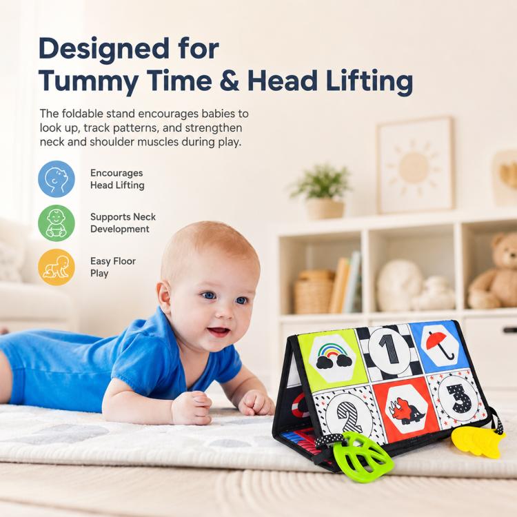 Libro giocattolo pieghevole in tessuto per l'educazione della prima infanzia con specchio deformante., Number, Number+4-page Cloth Book, Number+4-page Dinosaur Book&Teether, Number+4-page Animals Book&Teether, Letter, Letter+4-page Cloth Book          ...