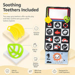 Libro giocattolo pieghevole in tessuto per l'educazione della prima infanzia con specchio deformante., Number, Number+4-page Cloth Book, Number+4-page Dinosaur Book&Teether, Number+4-page Animals Book&Teether, Letter, Letter+4-page Cloth Book          ...