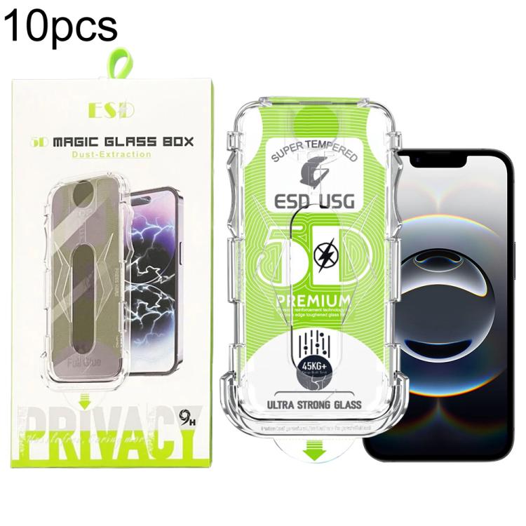10 pezzi Pellicola in vetro temperato HD curva 5D facile da installare, antipolvere, da bordo a bordo, For iPhone 17e / 16e / 14 / 13 Pro, For iPhone 17 Pro Max, For iPhone 17 Pro, For iPhone 17 / 16 Pro, For iPhone Air, For iPhone 16 Pro Max          ...
