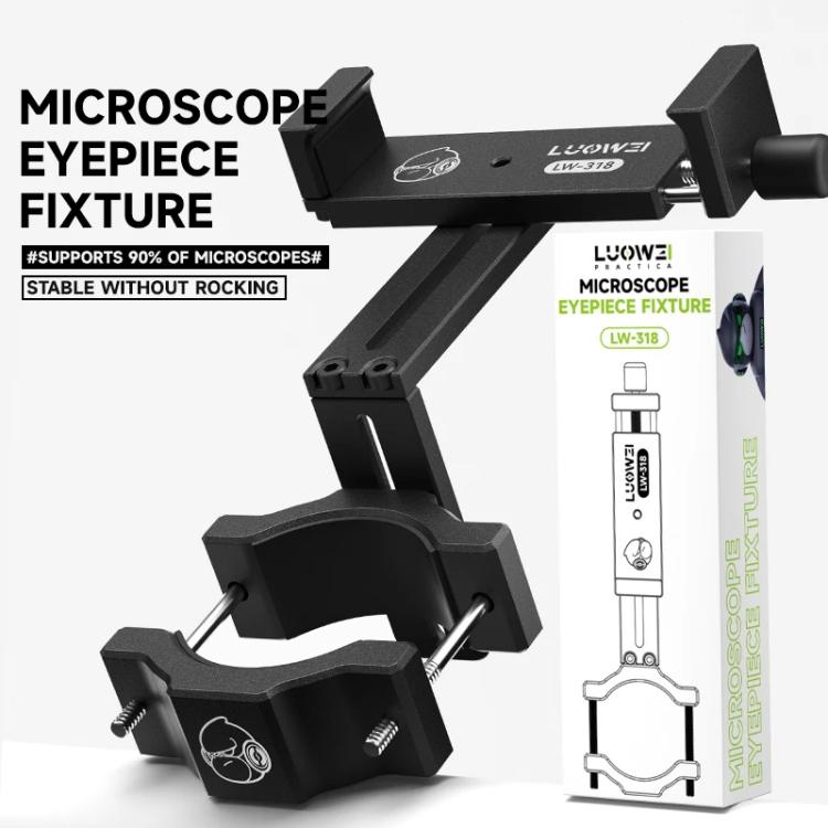 Supporto regolabile in alluminio per oculare microscopio LW-318
