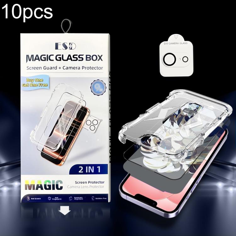 10 pezzi Pellicola protettiva in vetro temperato HD facile da installare, antipolvere, per scatola, con lente, For iPhone 17e / 16e, For iPhone 17 Pro Max, For iPhone 17 Pro, For iPhone 17, For iPhone Air, For iPhone 16 Pro Max, For iPhone 16 Pro      ...