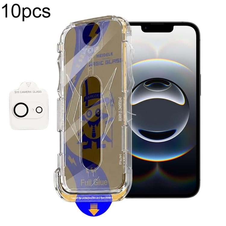 10 pezzi MEIDELE Pellicola protettiva in vetro temperato antipolvere per la privacy, facile da installare, con lente inclusa, For iPhone 17e / 16e, For iPhone 17 Pro Max, For iPhone 17 Pro, For iPhone 17, For iPhone Air, For iPhone 16 Pro Max          ...