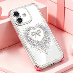 Custodia per telefono ibrida in PC e TPU con airbag antiurto e cuore di diamante., For iPhone 16 Plus, For iPhone 16