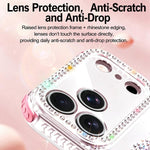 Custodia per telefono ibrida in PC e TPU con airbag antiurto e cuore di diamante., For iPhone 16 Plus, For iPhone 16