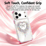 Custodia per telefono ibrida in PC e TPU con airbag antiurto e cuore di diamante., For iPhone 17 Pro Max, For iPhone 17 Pro, For iPhone 17, For iPhone Air, For iPhone 16 Pro Max, For iPhone 16 Pro