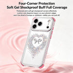 Custodia per telefono ibrida in PC e TPU con airbag antiurto e cuore di diamante., For iPhone 16 Plus, For iPhone 16