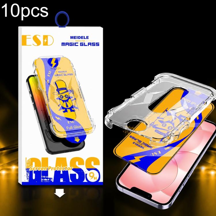 10 pezzi MEIDELE Pellicola protettiva in vetro temperato HD per scatole antipolvere di facile installazione, For iPhone 17e / 16e / 14 / 13 Pro, For iPhone 17 Pro Max, For iPhone 17 / 16 Pro, For iPhone 17 Pro, For iPhone Air, For iPhone 16 Pro Max    ...