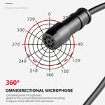 Microfono lavalier Type-C con doppia clip per Samsung