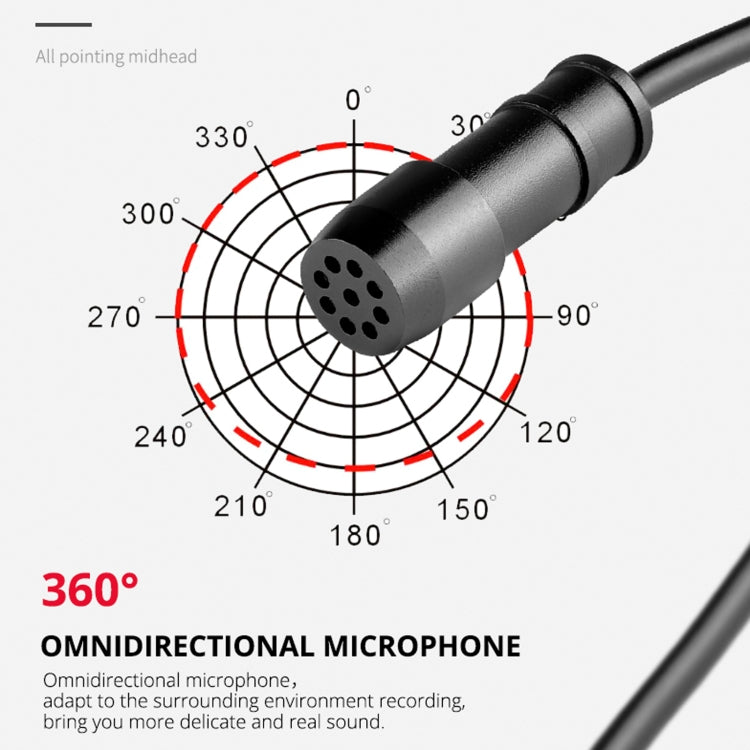 YELANGU MY3 Type-C Interface Live Broadcast Interview Mobile Phone Dual Clip Lavalier Microphone, Length: 2.5m, MY3