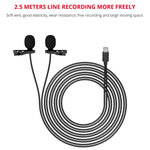 Microfono lavalier Type-C con doppia clip per Samsung