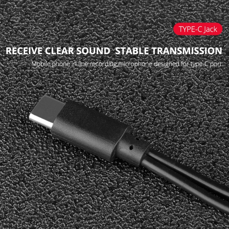 YELANGU MY3 Type-C Interface Live Broadcast Interview Mobile Phone Dual Clip Lavalier Microphone, Length: 2.5m, MY3