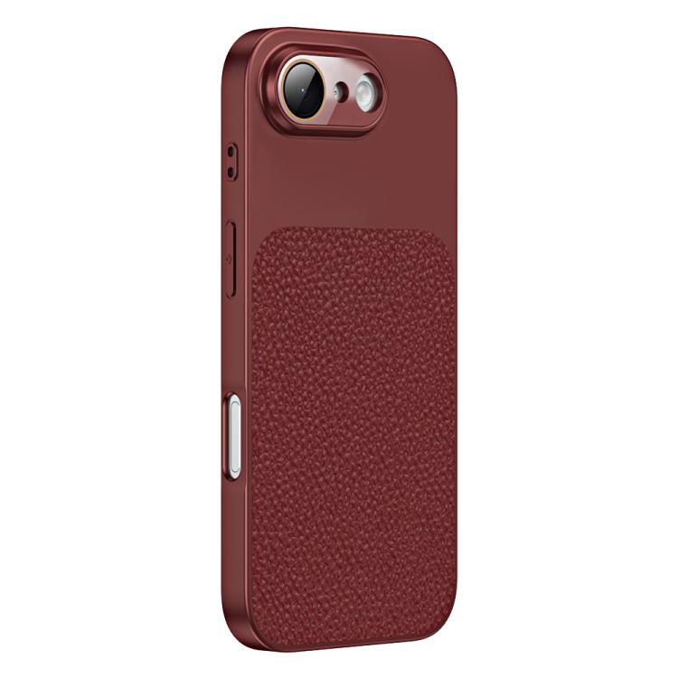 Custodia per telefono in TPU con texture litchi e pellicola protettiva per obiettivo., For iPhone 17e / 16e, For iPhone 17 Pro Max