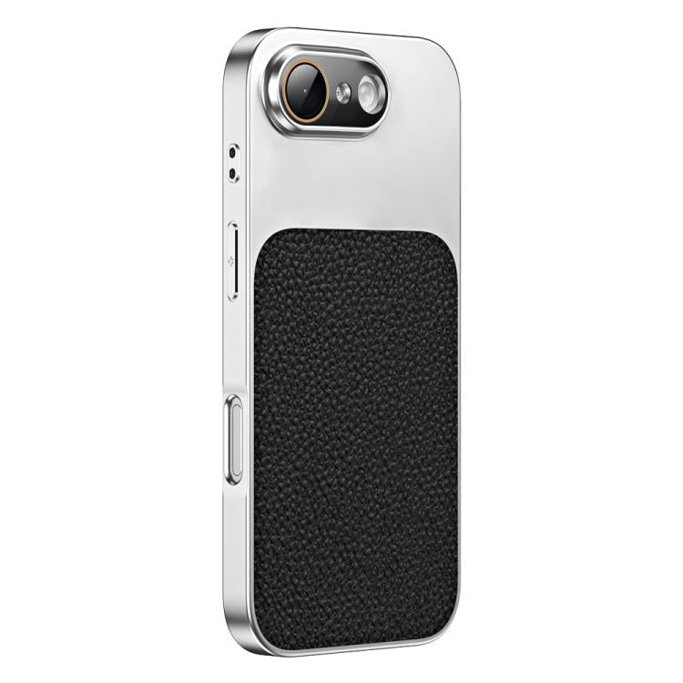 Custodia per telefono in TPU con texture litchi e pellicola protettiva per obiettivo., For iPhone 17e / 16e, For iPhone 17 Pro Max
