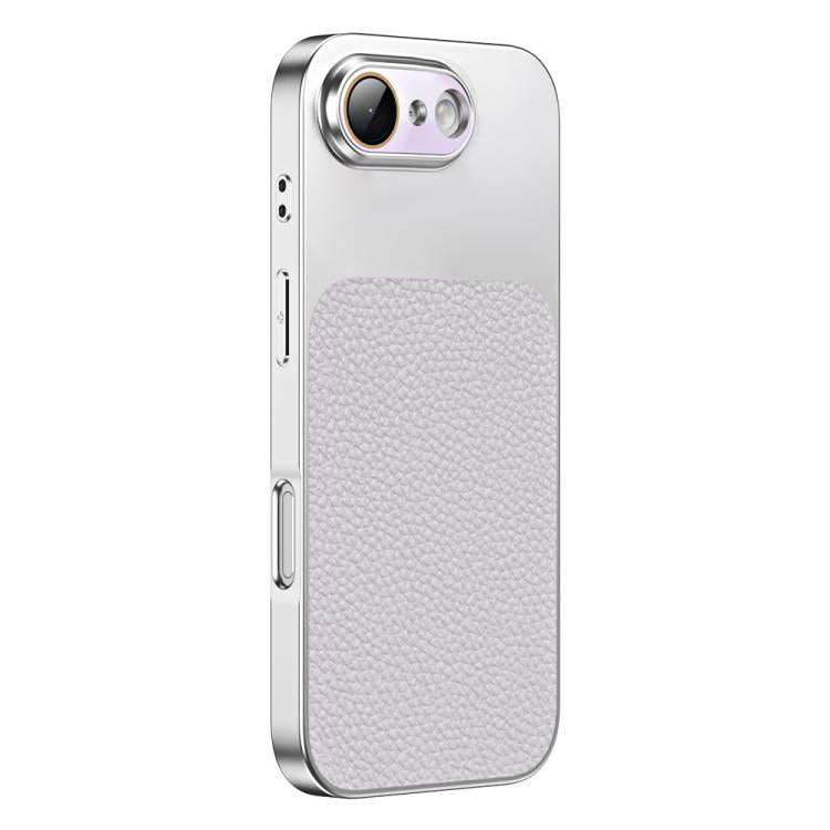 Custodia per telefono in TPU con texture litchi e pellicola protettiva per obiettivo., For iPhone 17e / 16e, For iPhone 17 Pro Max