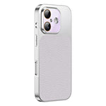 Custodia per telefono in TPU con texture litchi e pellicola protettiva per obiettivo., For iPhone 17 Pro, For iPhone 17