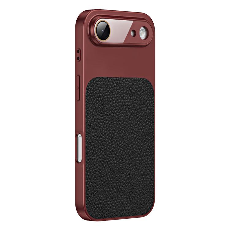 Custodia per telefono in TPU con texture litchi e pellicola protettiva per obiettivo., For iPhone Air, For iPhone 16 Pro Max