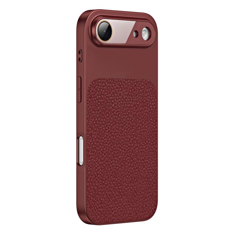 Custodia per telefono in TPU con texture litchi e pellicola protettiva per obiettivo., For iPhone Air, For iPhone 16 Pro Max