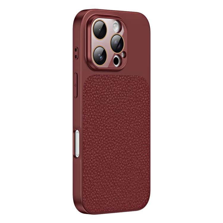Custodia per telefono in TPU con texture litchi e pellicola protettiva per obiettivo., For iPhone Air, For iPhone 16 Pro Max